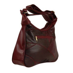 ⚡FLASH SALE⚡Leather Multi Zipper Purse - Burgundy